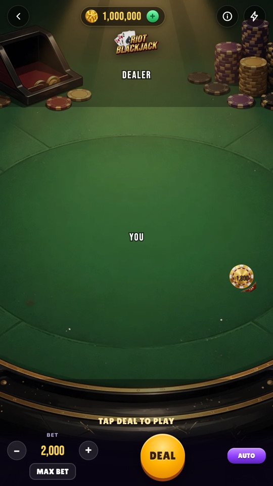 Riot Blackjack table